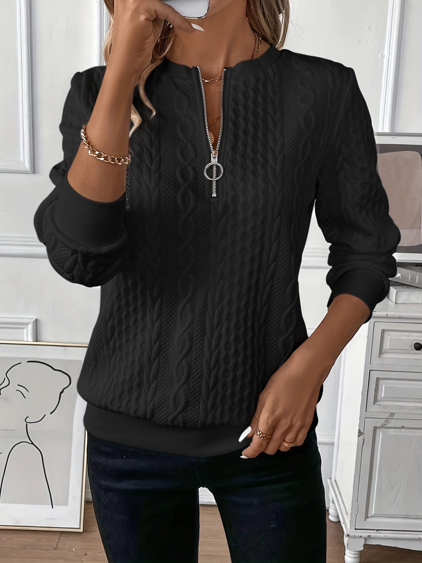 Janine™ | Trui met rits